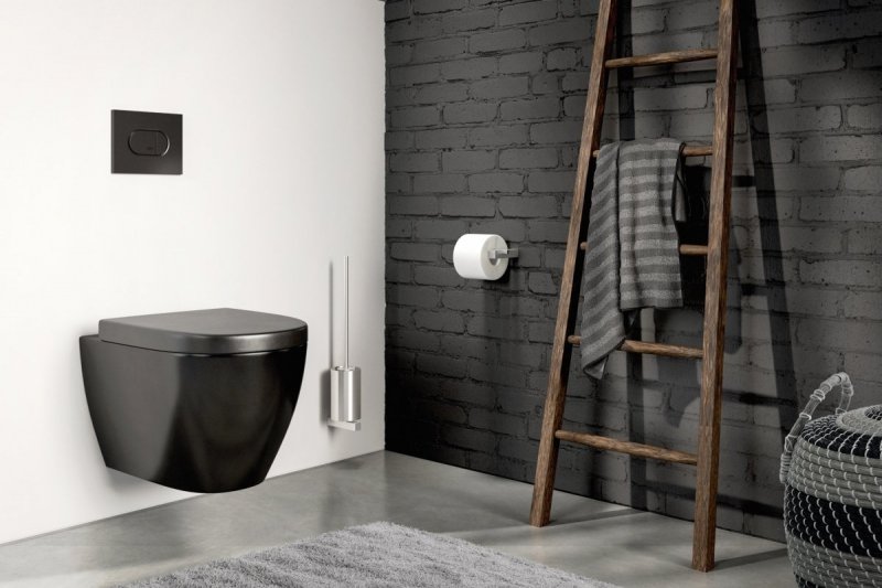 Zack CARVO Ścienna Szczotka Toaletowa do WC Srebrna Matowa
