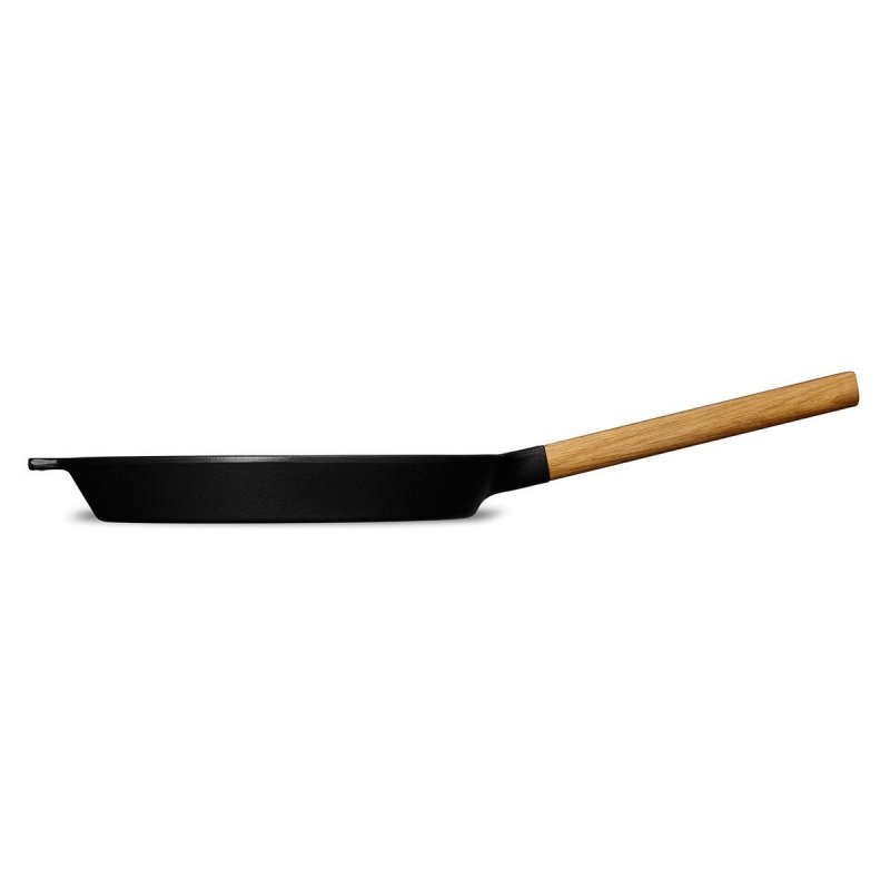Morso FRYING PAN Patelnia Żeliwna 28 cm z Drewnianym Uchwytem