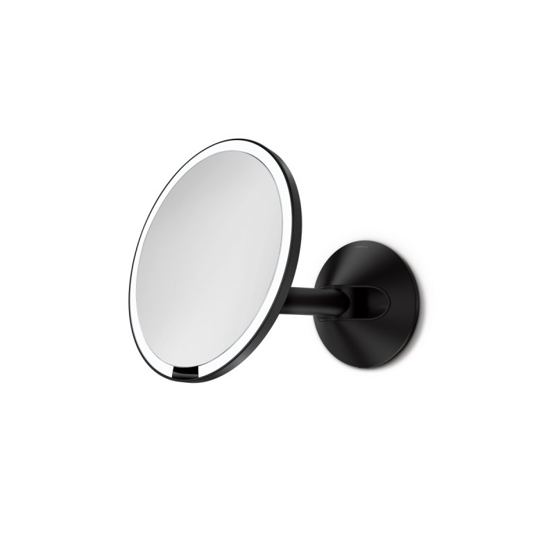simplehuman SENSOR Sensorowe Lustro z Podświetleniem do Makijażu Ścienne / Czarne
