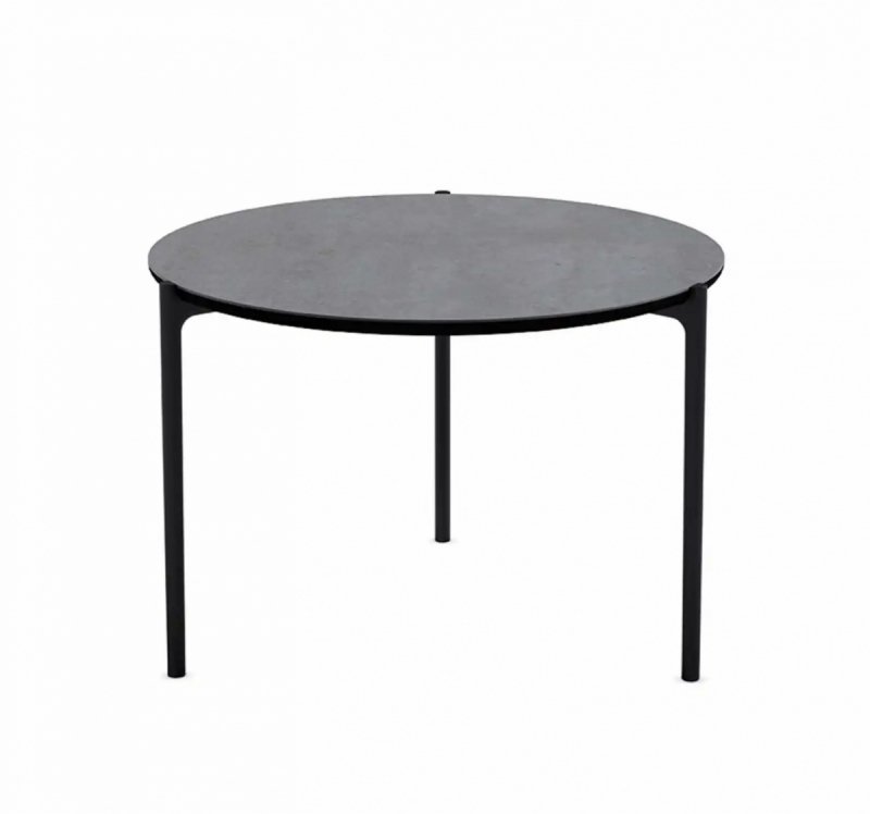 Eva Solo SAVOYE Okrągły Stolik Kawowy 60 cm z Ceramicznym Blatem / Czarny - Blat Szary