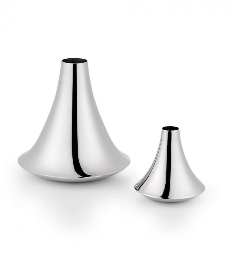 Philippi ELBPHILHARMONIE Wazon do Kwiatów 12 cm Stal Polerowana