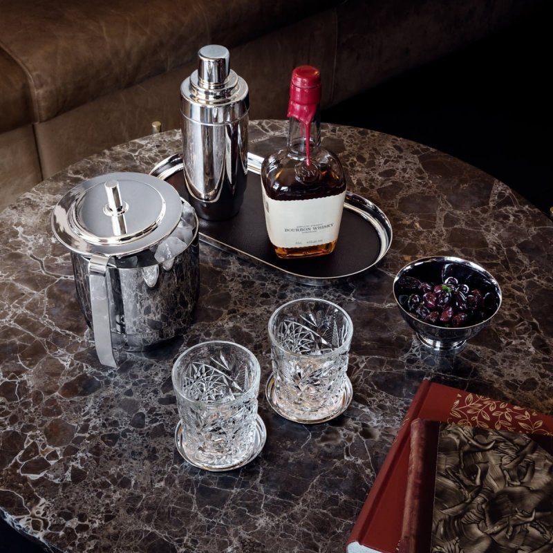 Georg Jensen MANHATTAN Owalna Taca Stalowa
