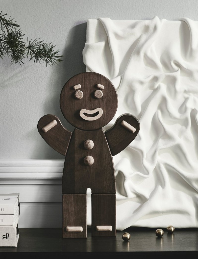 boyhood GINGERBREAD Figurka Drewniana Piernikowy Ludzik 30 cm Ciemny Dąb
