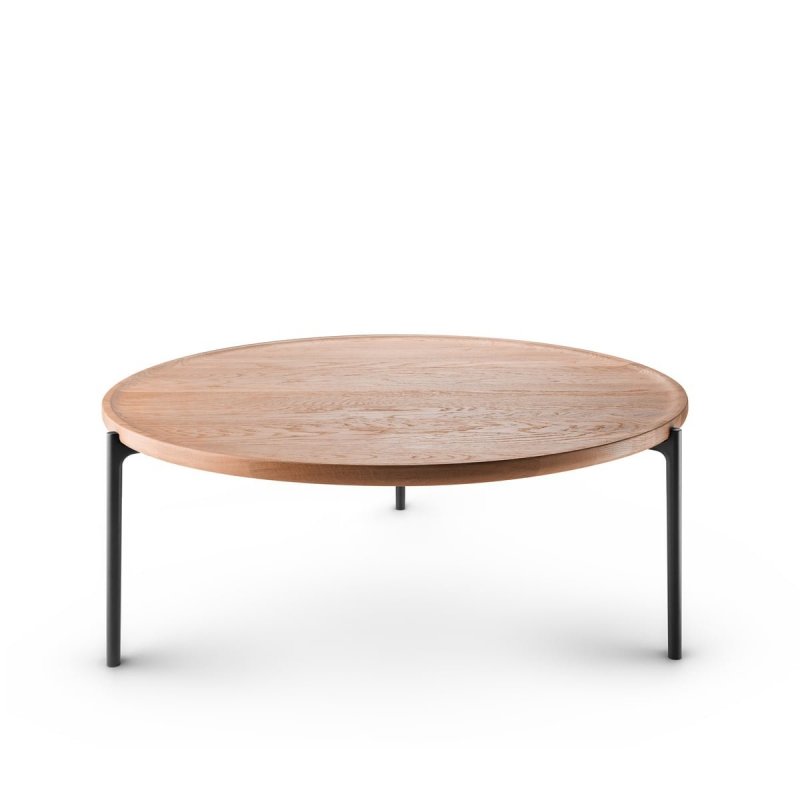 Eva Solo SAVOYE Okrągły Stolik Kawowy 90 cm (wys. 35 cm) Czarny / Blat Naturalny Dąb