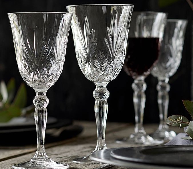 Lyngby Glass MELODIA Kryształowe Kieliszki do Czerwonego Wina 270 ml 4 Szt.