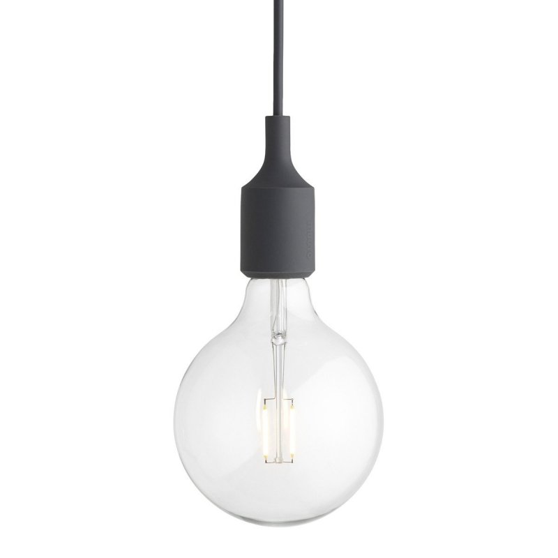 Muuto E27 Lampa Żarówka LED Ciemnoszara