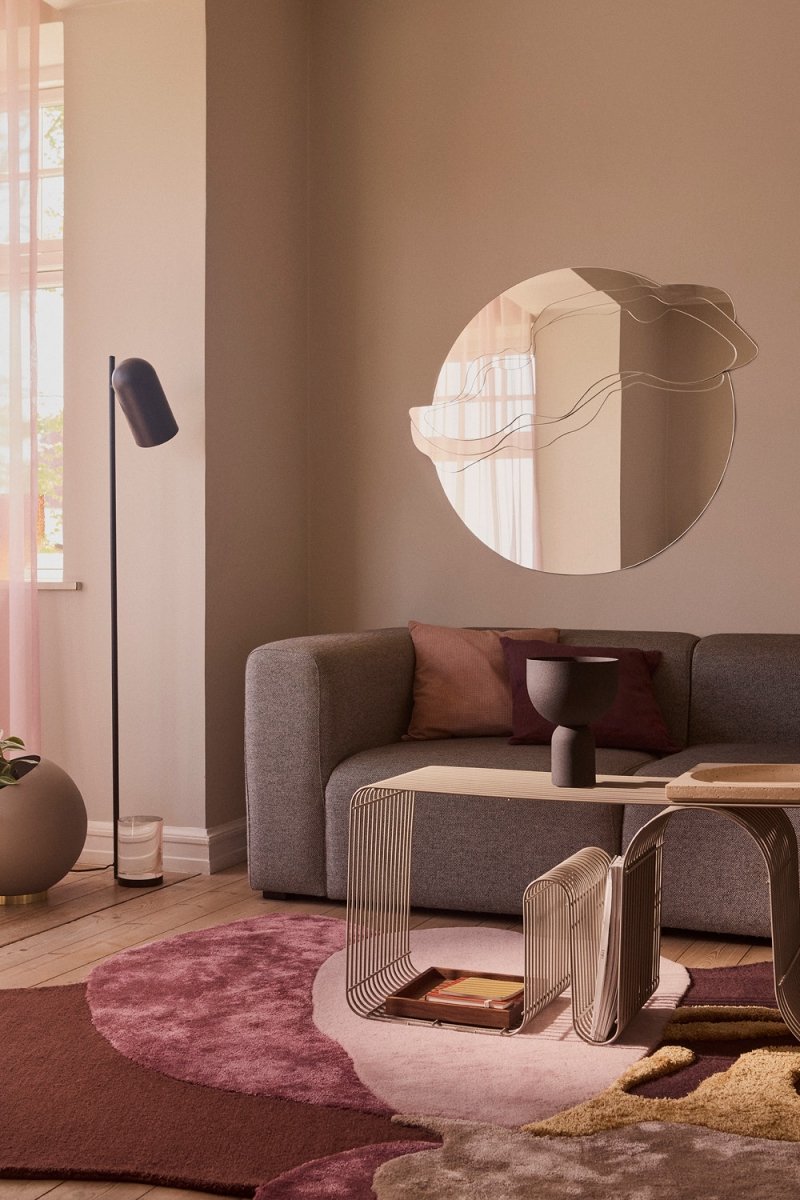 Aytm CURVA Metalowa Ławka 100 cm / Taupe