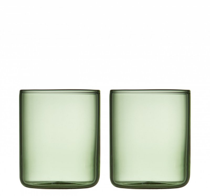 Lyngby Glass TORINO Szklaneczki do Espresso / Kieliszki do Wódki 60 ml 2 Szt. Zielone