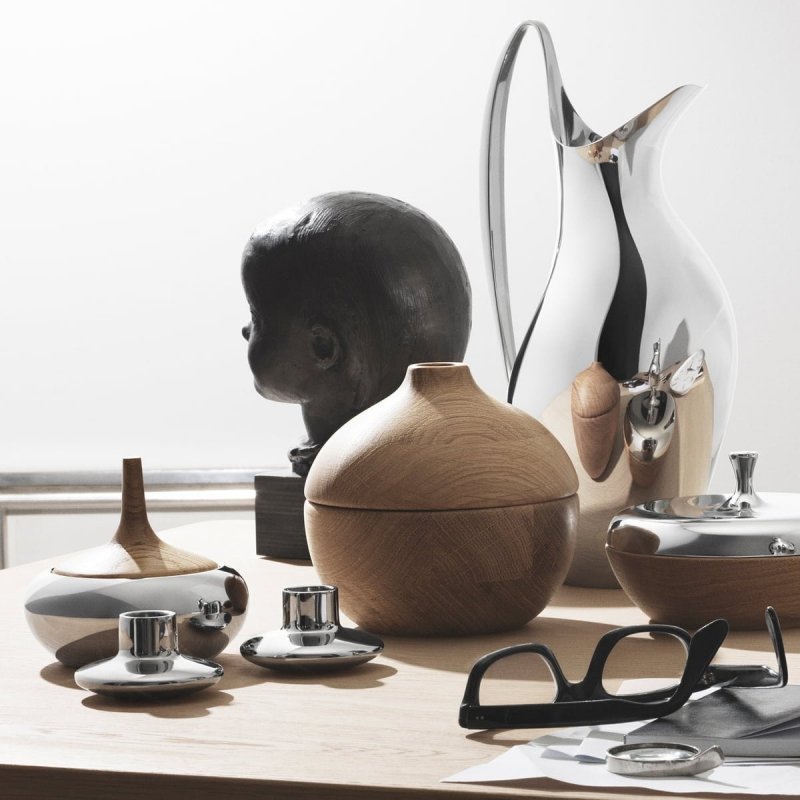 Georg Jensen HENNING KOPPEL Stalowy Dzbanek 1,9 l / Srebrny Polerowany