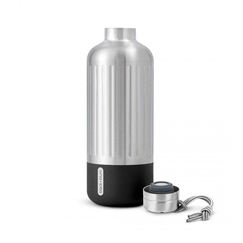 black+blum EXPLORER Stalowa Butelka Termiczna do Wody 850 ml / Czarna