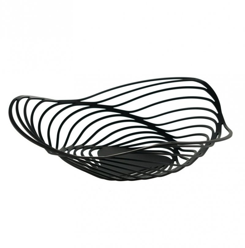 Alessi TRINITY Niski Kosz na Owoce 33 cm Czarny