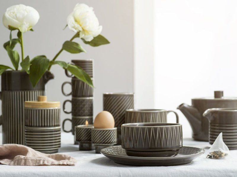 Sagaform COFFEE RETRO Kieliszek do Jajka / Świecznik Tealight - Czerwony