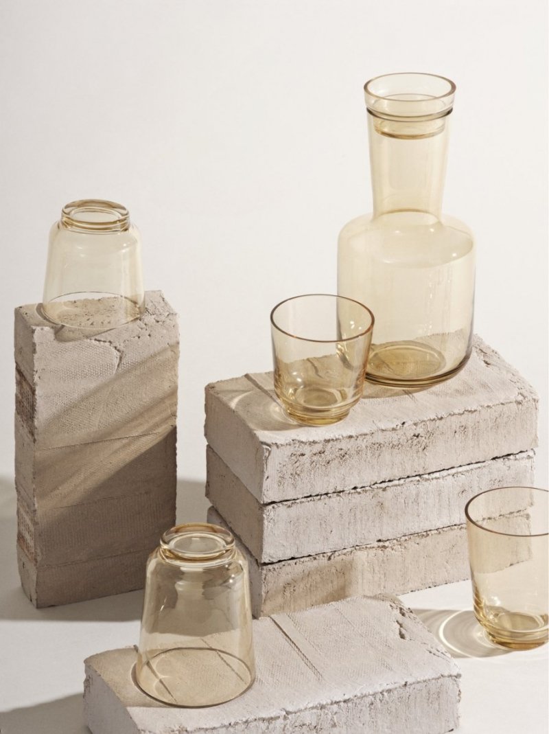 Muuto RAISE Szklanki do Wody 200 ml 2 Szt. Musztardowe