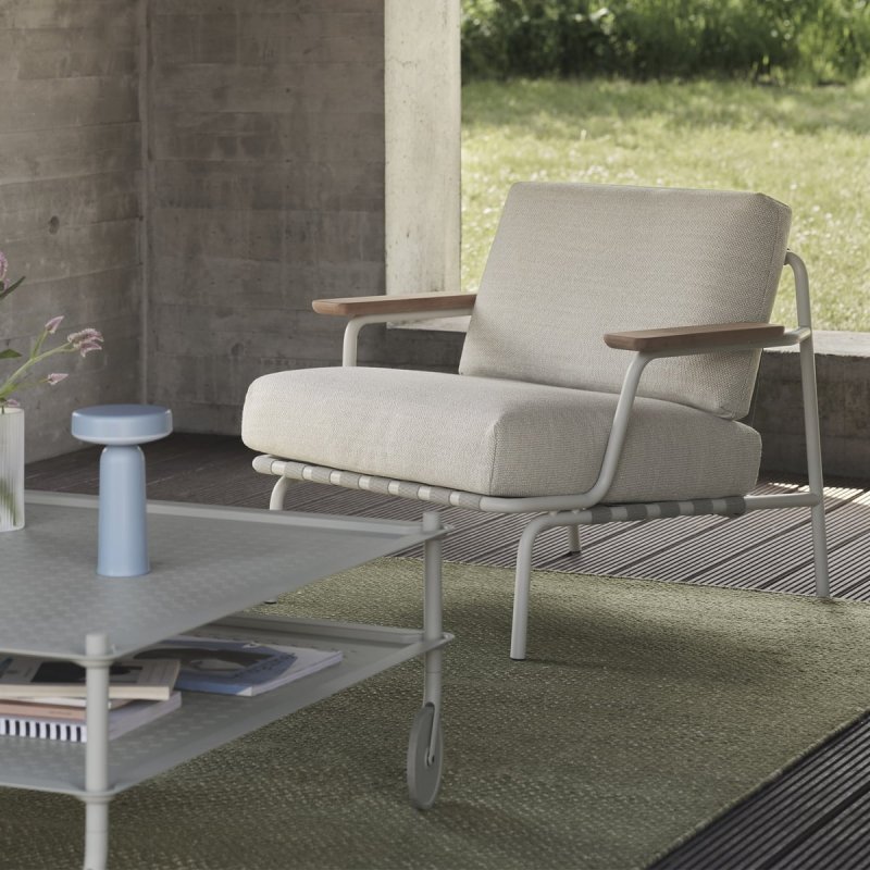 Muuto SETTLE Fotel Ogrodowy / Jasnoszary