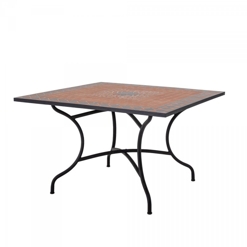 Bloomingville HELLEN Stół Kwadratowy 110 cm z Kamiennym Blatem / Czarny