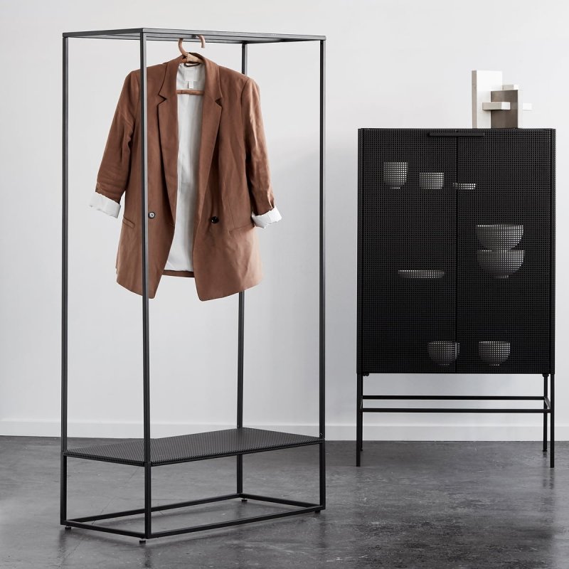 Kristina dam studio GRID Regał na Ubrania - Garderoba Stalowa / Biała