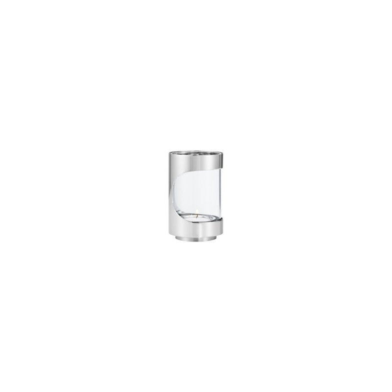 Georg Jensen CHROME CONTOURS Świecznik Tealight 12 cm / Srebrny Stalowy