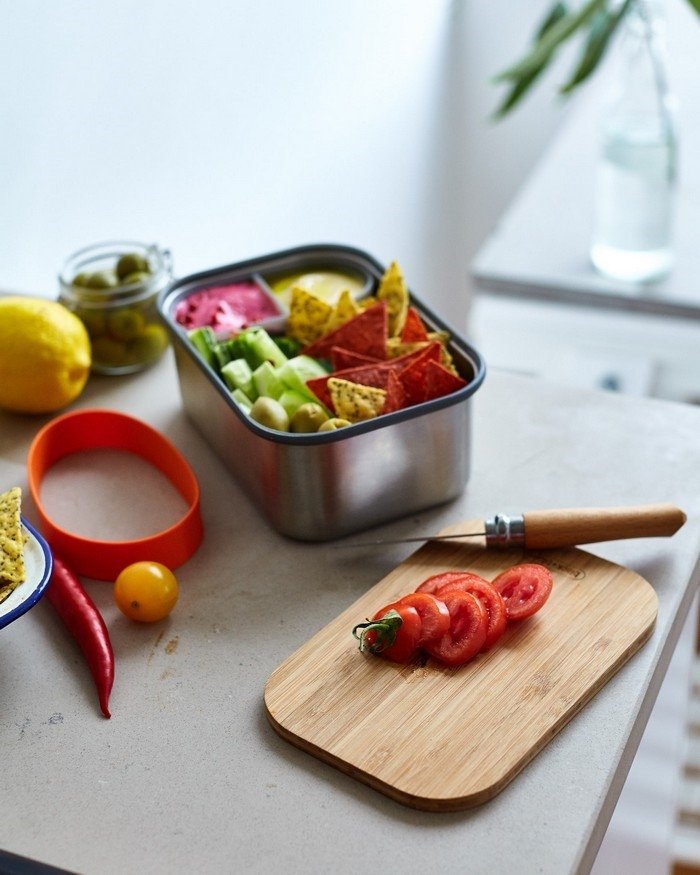 black+blum CLASSIC Stalowy Lunchbox L / Pomarańczowy