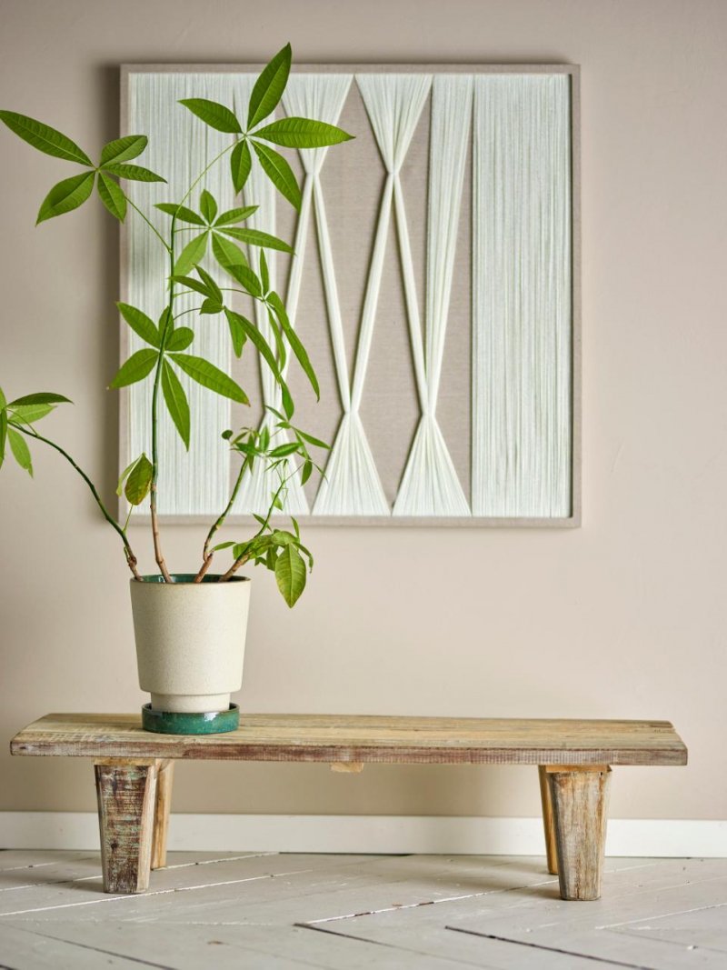 Bloomingville RIBER Ławka z Drewna z Recyklingu 102 cm / Naturalna
