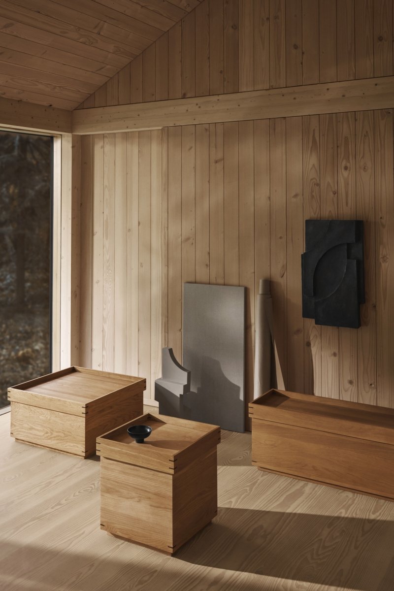 Kristina dam studio JAPANESE Stolik z Pojemnikiem L / Dąb Olejowany