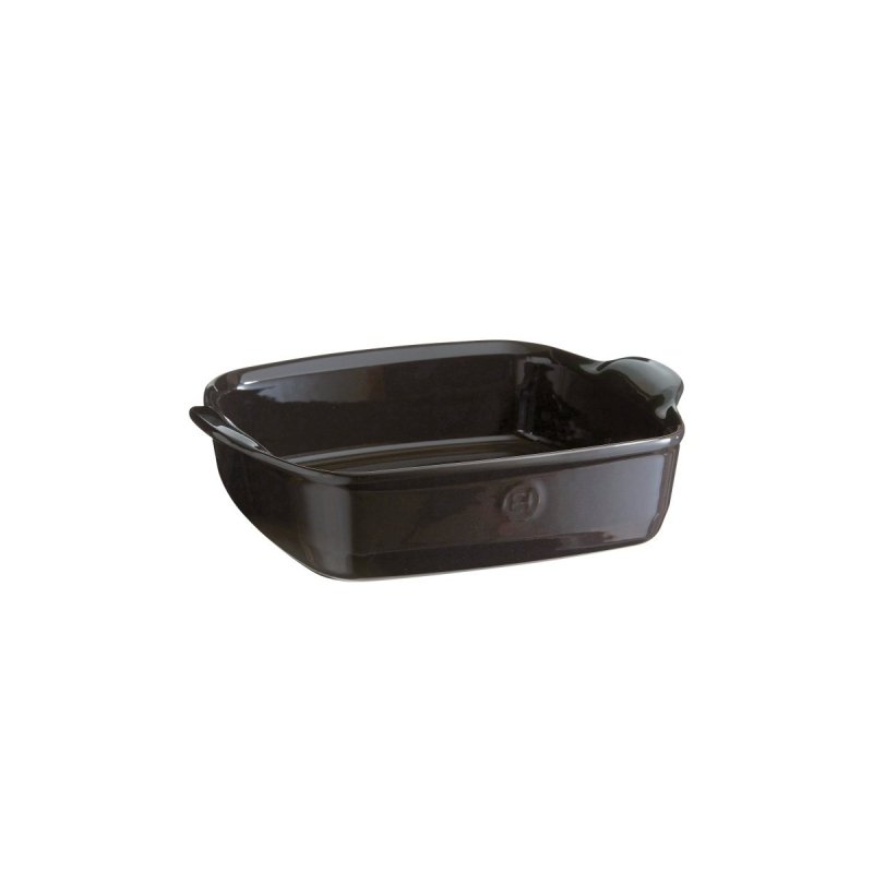 Emile Henry NATURAL CHIC Kwadratowa Forma - Naczynie do Zapiekania 28 cm Czarna