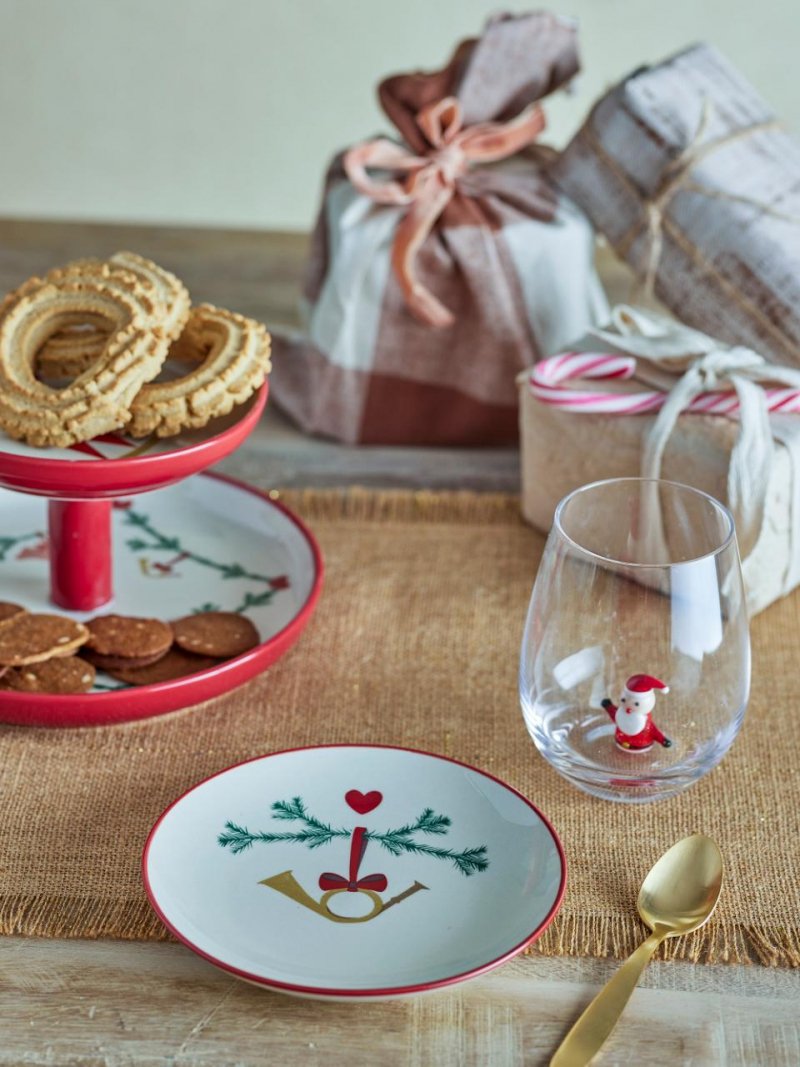 Bloomingville CHRISTMAS YULE Świąteczny Talerz Deserowy 16 cm / Zestaw 2 Szt.