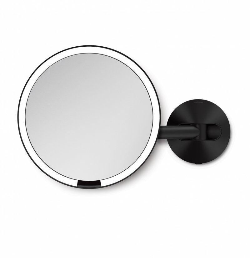simplehuman SENSOR Sensorowe Lustro z Podświetleniem do Makijażu Ścienne / Czarne