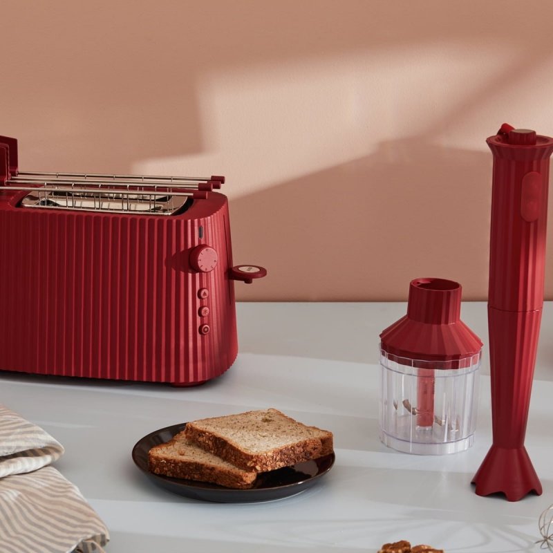Alessi PLISSE Toster - Czerwony