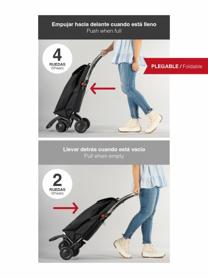 Rolser BIG POLAR 4L TOUR Wózek na Kółkach - Torba na Zakupy / Khaki