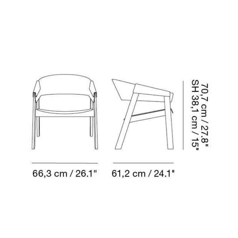 Muuto COVER LOUNGE Krzesło Drewniane - Dębowe