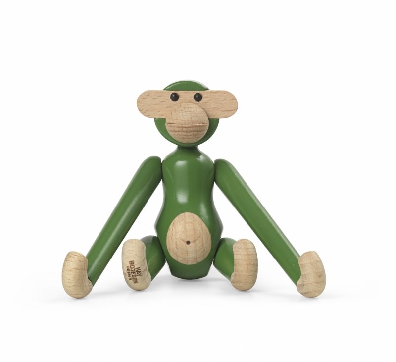 Kay Bojesen MONKEY Małpka Drewniana Mini - Zielona / Edycja Limitowana