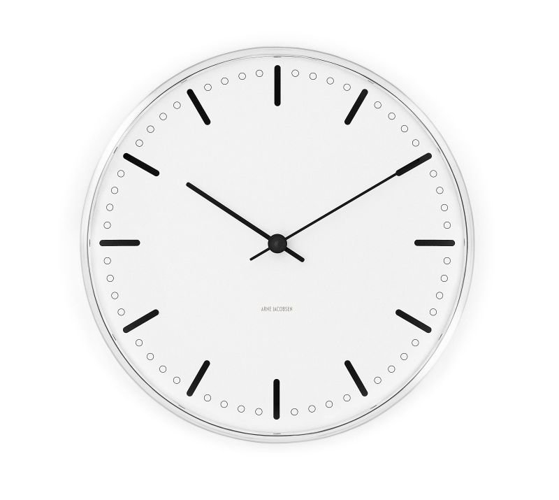 Rosendahl ARNE JACOBSEN Zegar Ścienny - City Hall 210 Biały