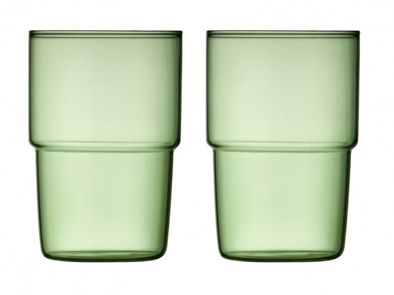 Lyngby Glass TORINO Szklanki do Napojów 400 ml 2 Szt. / Zielone