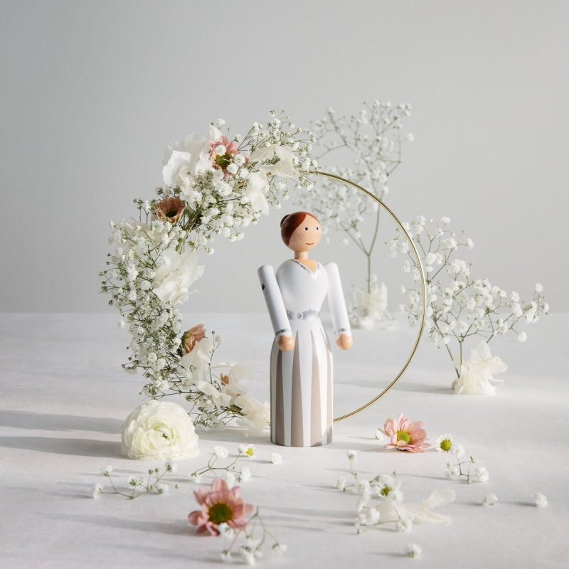 Kay Bojesen BRIDE Ślubna Figurka Drewniana 12 cm na Tort Weselny / Pana Młoda