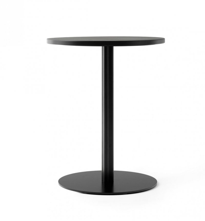 Menu HARBOUR COLUMN Stół Okrągły 60 cm Blat Fornir Dębowy - Czarny