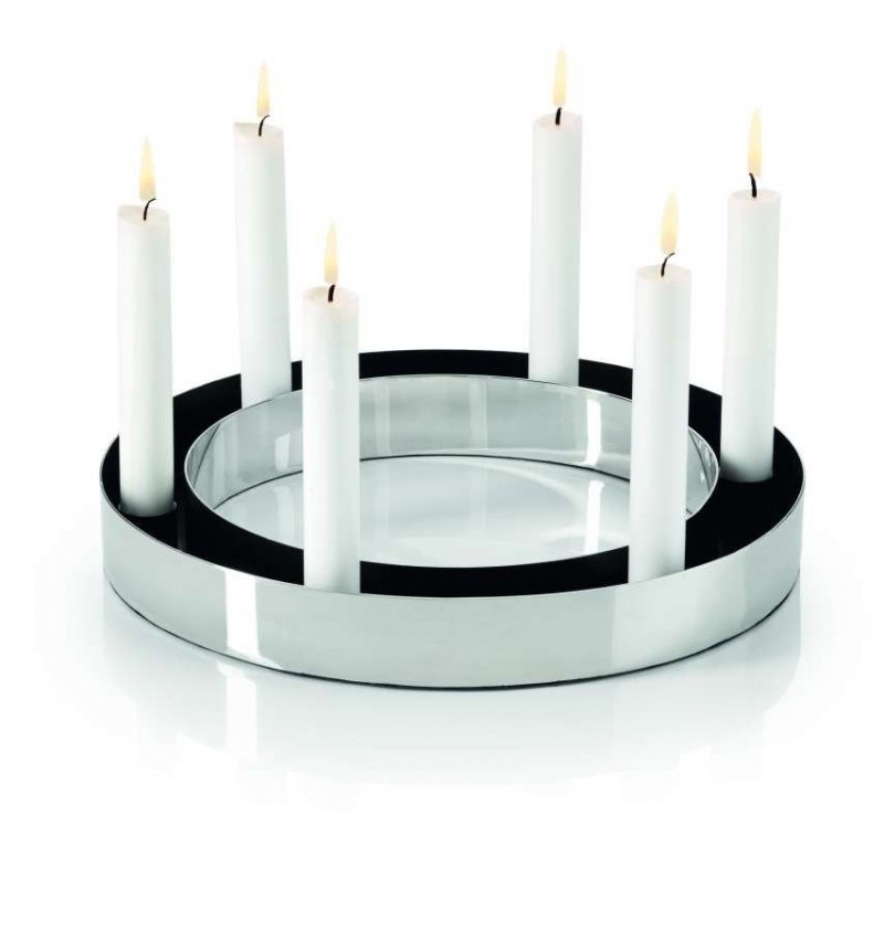Philippi RING Świecznik Adwentowy 30 cm Srebrny