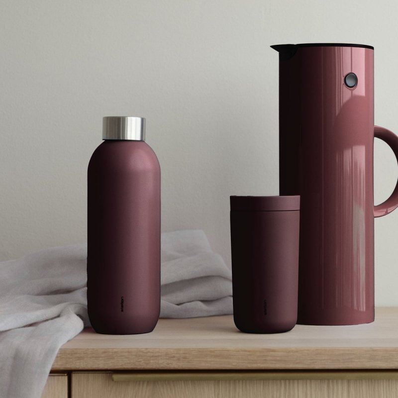 Stelton KEEP COOL Stalowa Butelka do Wody 600 ml / Fioletowa