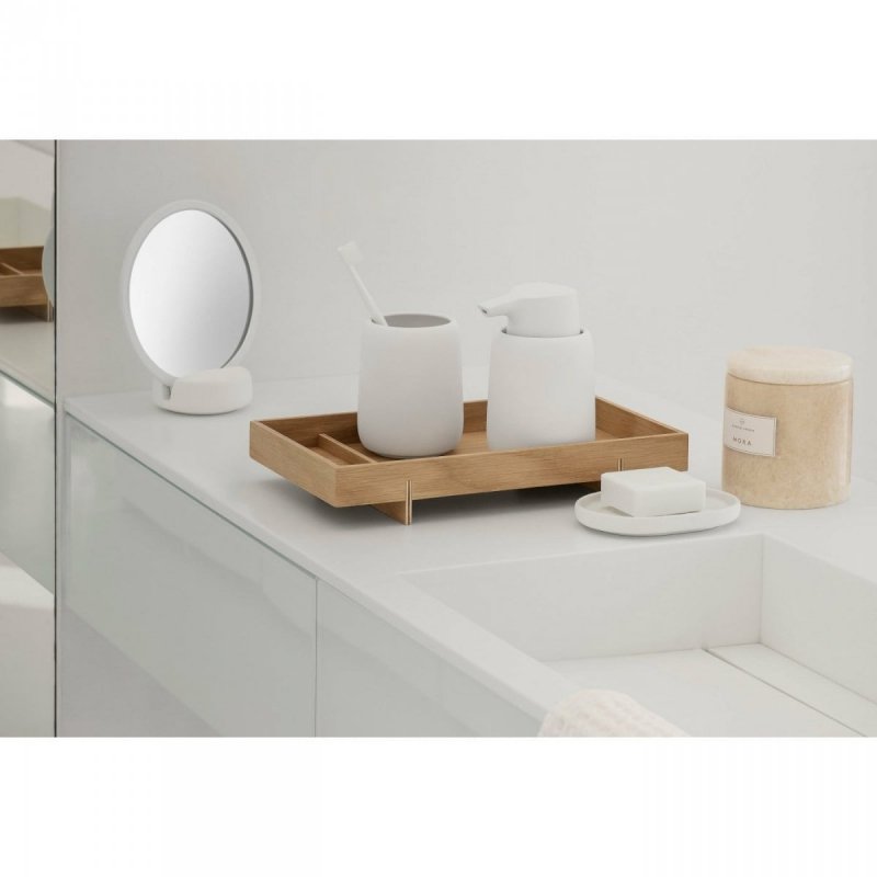 Blomus ABENTO Taca Drewniana - Organizer Łazienkowy 30 cm / Naturalna