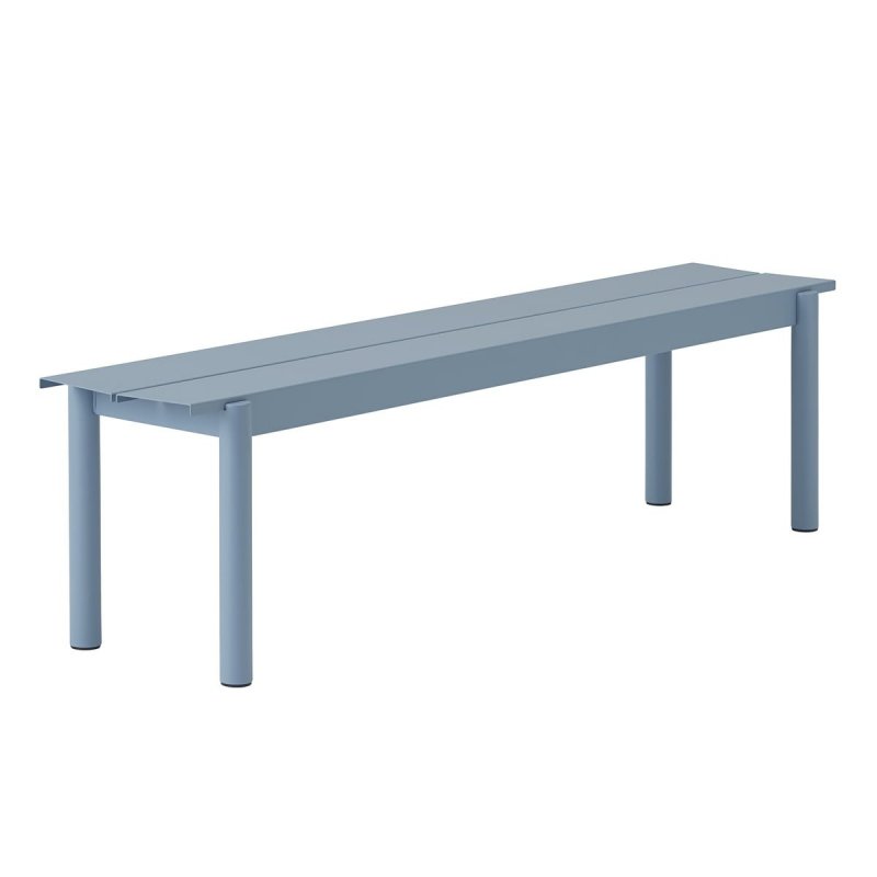 Muuto LINEAR Ławka Ogrodowa / Stalowa 170 cm Niebieska