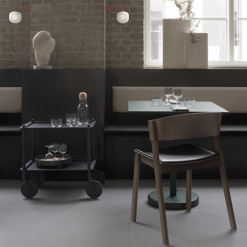 Muuto LINEAR Kwadratowy Ogrodowy Stolik Kawowy 70x70 cm / Pomarańczowy