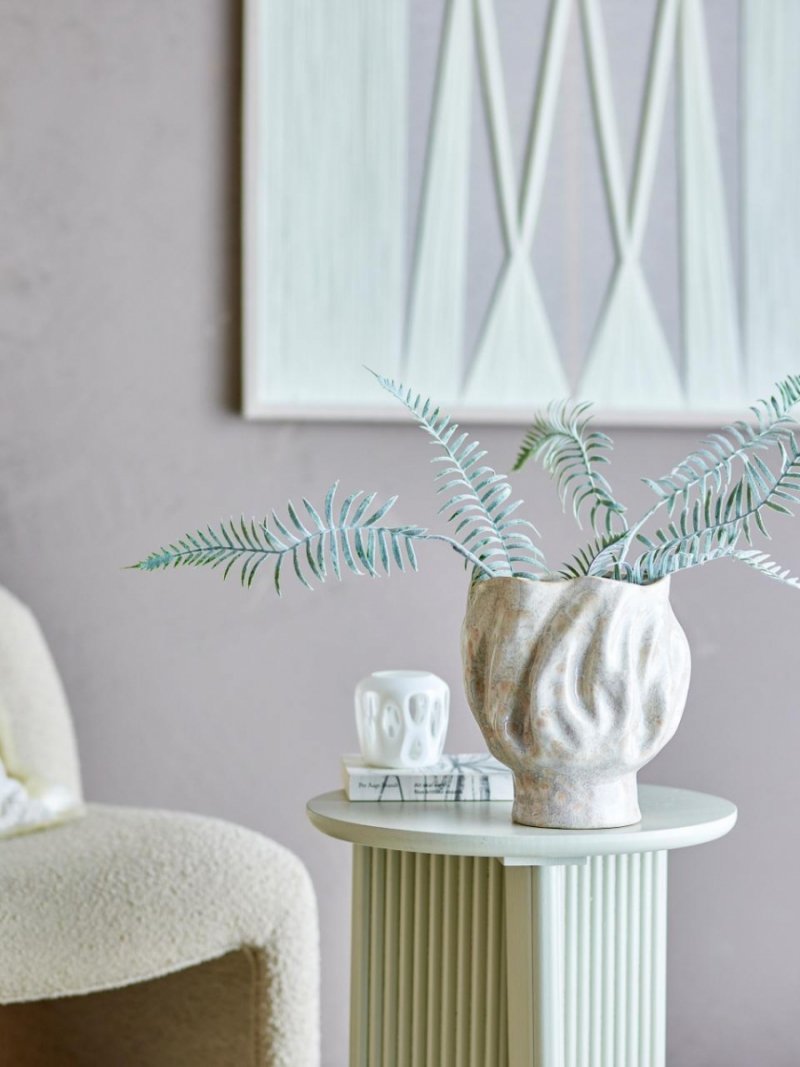 Adair Vase Bloomingville biały wazon z kamionki