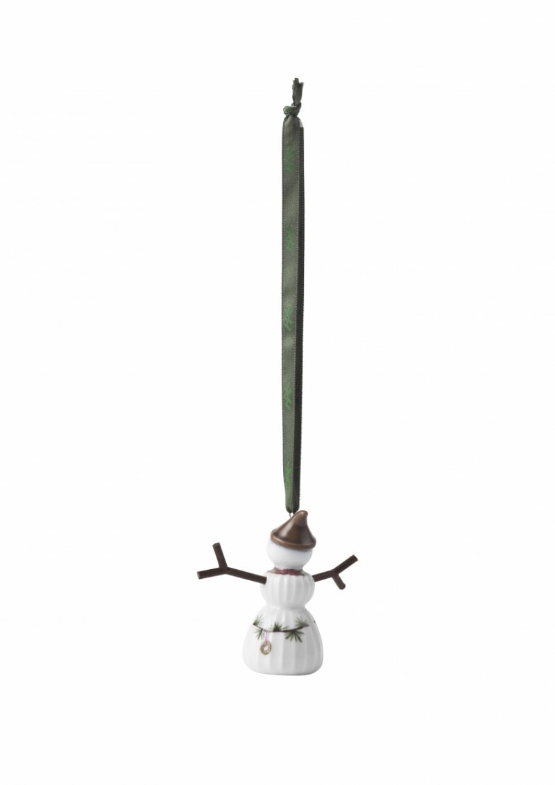 Kähler HAMMERSHØI CHRISTMAS Świąteczna Zawieszka Choinkowa - Bałwanek 6,5 cm / Pani Bałwankowa