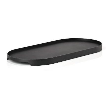 ZONE Denmark SINGLES Metalowa Podstawka - Tacka Owalna 35 x 16 cm Czarna