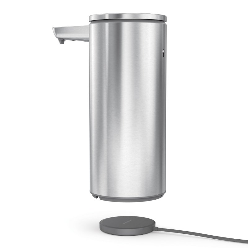 simplehuman SENSOR Bezdotykowy Automatyczny Dozownik Mydła lub Płynu z Pojemnikiem na Gąbkę / Srebrny