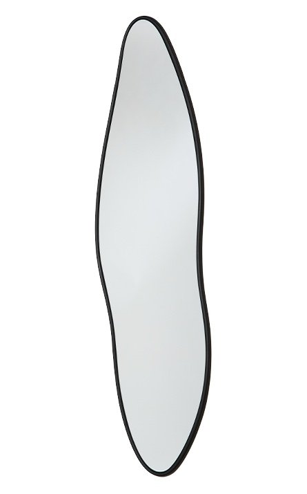Muubs MICHIGANN Lustro Ścienne w Asymetrycznej Ramie 166 cm / Czarne