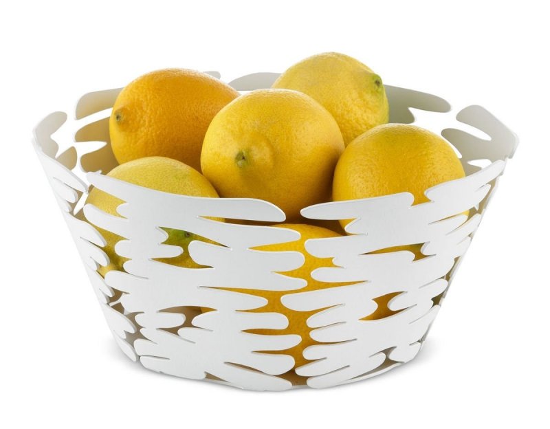 Alessi BARKET Misa - Kosz na Owoce 21 cm Biały