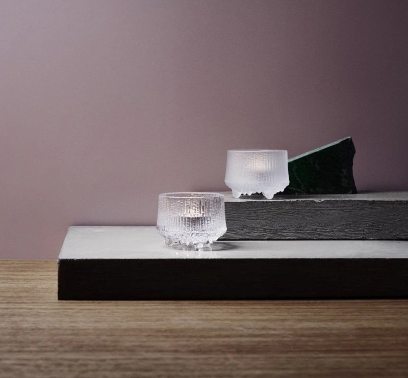 Iittala ULTIMA THULE Świecznik Tealight / Szkło Mrożone