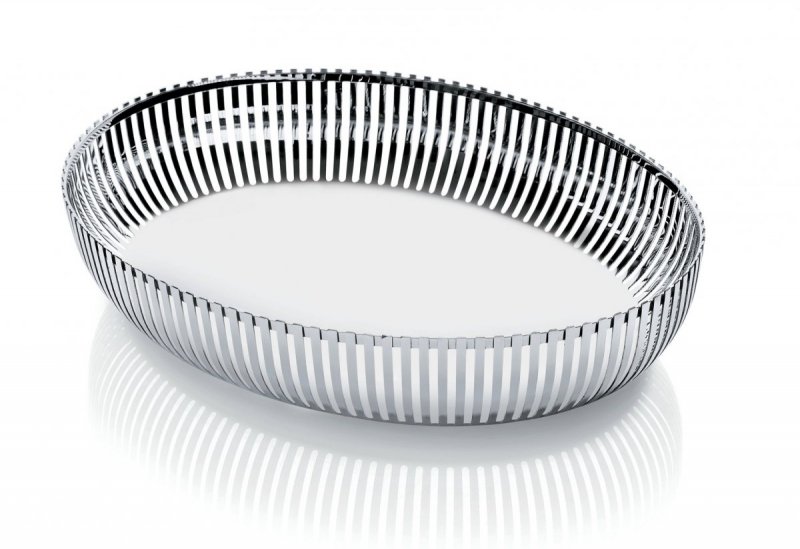 Alessi PCH06 Owalny Kosz na Owoce lub Pieczywo / Srebrny