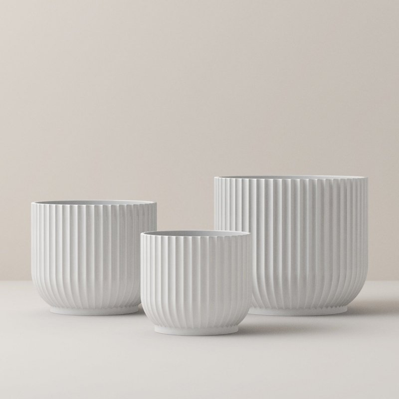 Lyngby CLASSIC Doniczka do Kwiatów 17 cm Biała