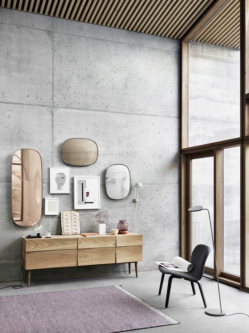 Muuto FRAMED Lustro Ścienne L - Taupe / Tafla Taupe